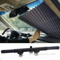 Static retractable sun visor car front window